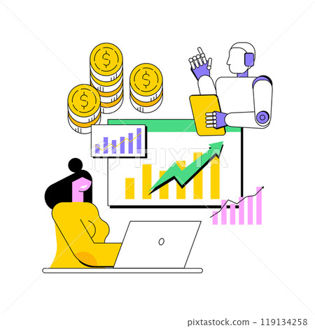 AI-Dynamic Pricing Strategies abstract concept vector illustration. 119134258