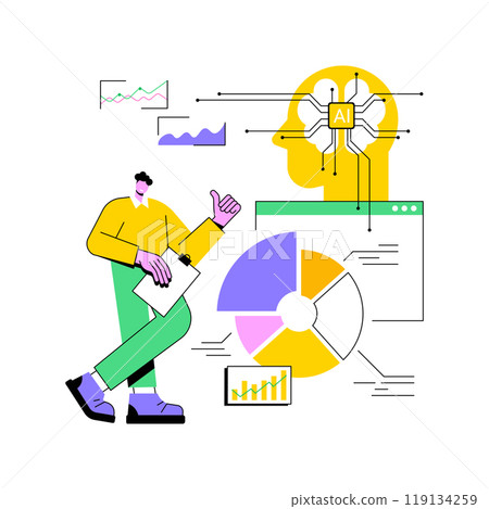 AI-Measured Campaign Success abstract concept vector illustration. 119134259