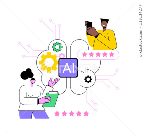 AI-Enabled Product or Service Enhancements abstract concept vector illustration. 119134277