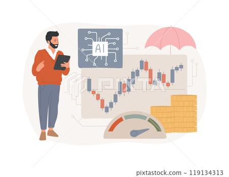 AI-Powered Risk Management Strategies abstract concept vector illustration. 119134313