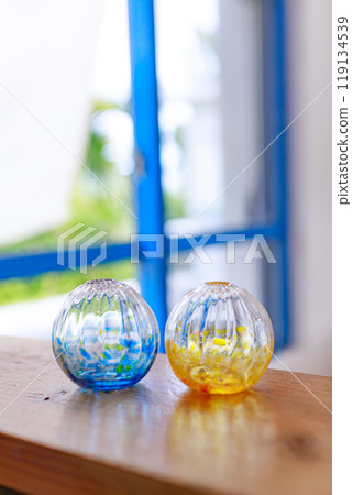 A blown glass vase A blown glass vase 119134539