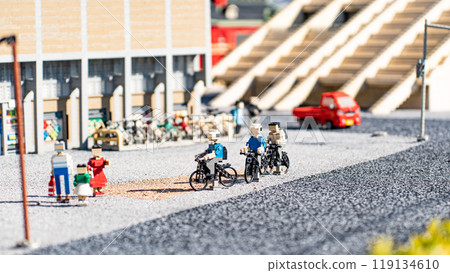 Streets made of blocks 119134610