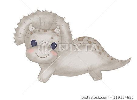 dinosaur, dino, watercolor 119134635