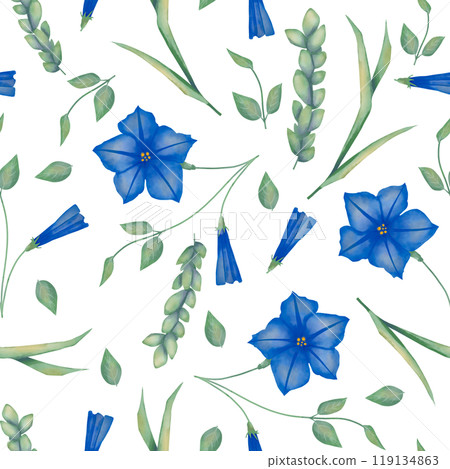 seamless, pattern, flower 119134863