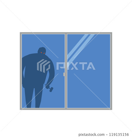A suspicious person outside the window A suspicious person outside the window 119135156