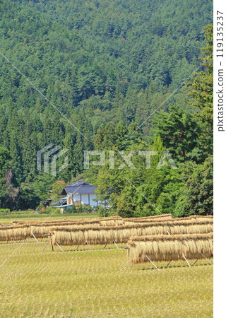 Autumn in Azumino: A landscape with a hanging curtain Autumn in Azumino: A landscape with a hanging curtain 119135237