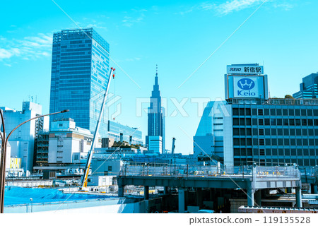 Tokyo cityscape Shinjuku Station West Exit Redevelopment Work 2024.09 d-3 Light color Tokyo cityscape Shinjuku Station West Exit Redevelopment Work 2024.09 d-3 Light color 119135528