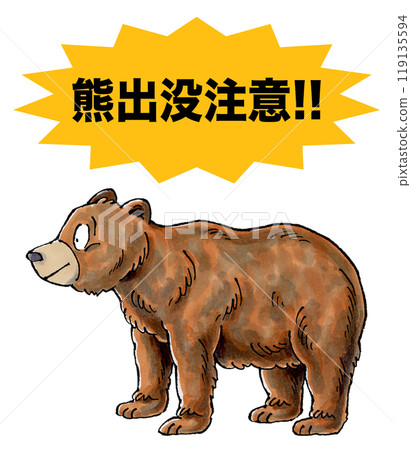 Beware of bears (brown bears) Beware of bears (brown bears) 119135594