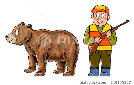 獵人和棕熊 獵人和棕熊 119135597