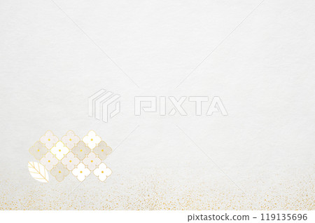 Hydrangea patterned washi paper texture_Luxurious Japanese modern background 119135696