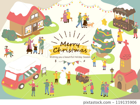享受聖誕節的人們 119135906