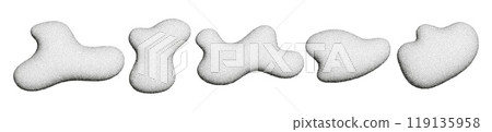 3d irregular shapes, abstract fluid halftone elements, organic liquid forms. 3d irregular shapes, abstract fluid halftone elements, organic liquid forms. 119135958