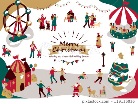 享受聖誕節的人們 享受聖誕節的人們 119136036