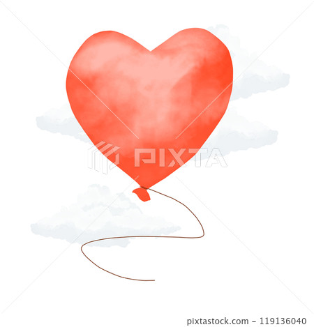 balloon, heart, cloud 119136040