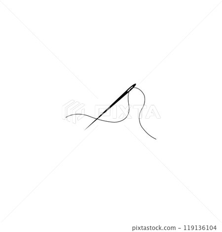 sewing needle logo 119136104