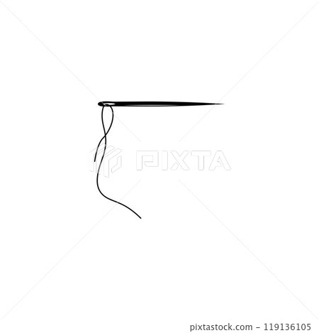 sewing needle logo 119136105