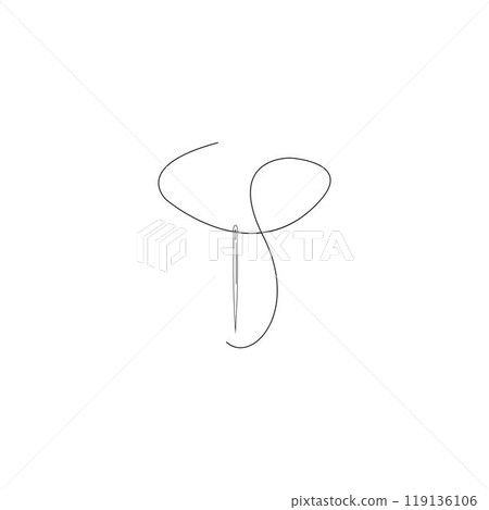 sewing needle logo 119136106