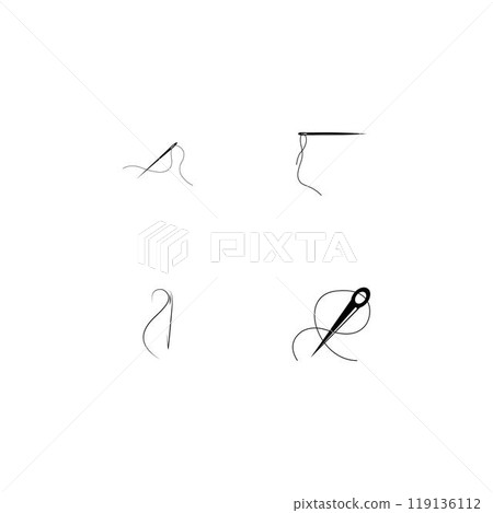 sewing needle logo sewing needle logo 119136112