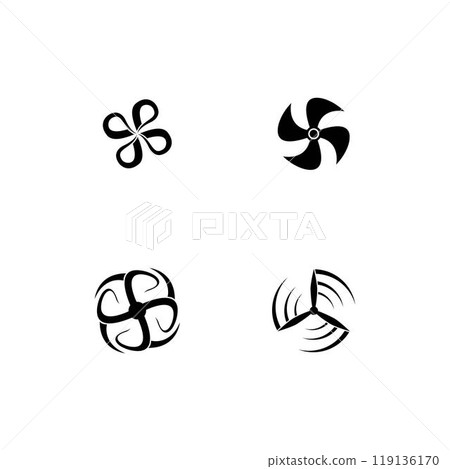 wind fan logo wind fan logo 119136170