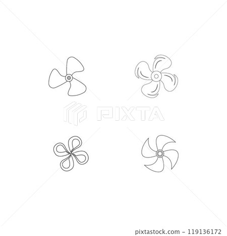 wind fan logo 119136172