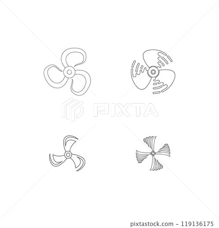 wind fan logo 119136175
