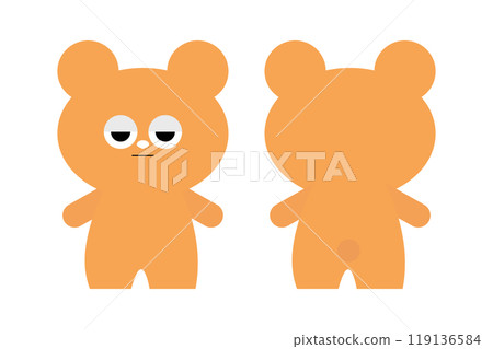 熊插畫懷疑表情簡單 119136584