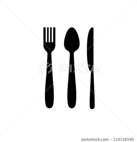 spoon fork knife logo 119136590