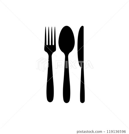 spoon fork knife logo 119136596