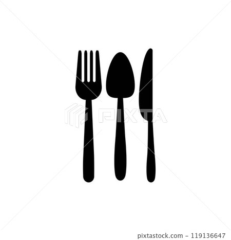 spoon fork knife logo 119136647