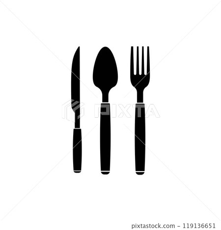 spoon fork knife logo 119136651