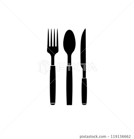 spoon fork knife logo 119136662
