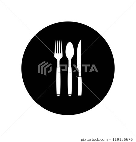 spoon fork knife logo 119136676