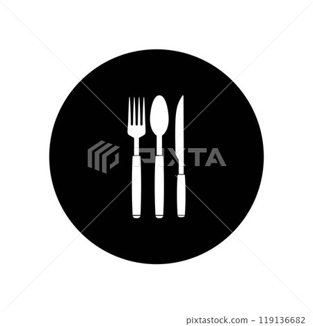 spoon fork knife logo 119136682