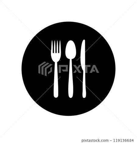 spoon fork knife logo 119136684