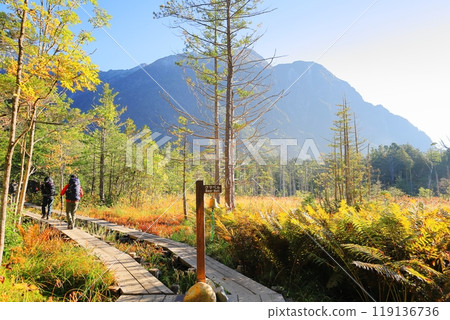 Walking in Kamikochi/Matsumoto City, Nagano Prefecture 119136736
