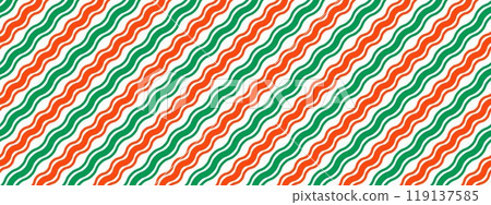 Christmas seamless pattern. Red green white diagonal wave stripe background. Candy cane repeat decoration wallpaper. Winter holiday gift backdrop. Christmas peppermint present wrap paper print. Vector Christmas seamless pattern. Red green white diagonal wave stripe background. Candy cane repeat decoration wallpaper. Winter holiday gift backdrop. Christmas peppermint present wrap paper print. Vector 119137585