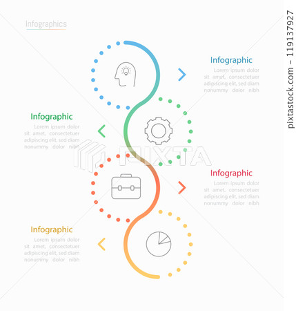 Infographic 4 options design elements for your business data. Vector Illustration. Infographic 4 options design elements for your business data. Vector Illustration. 119137927