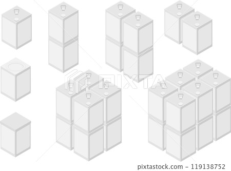 Isometric one-gallon can material set Isometric one-gallon can material set 119138752