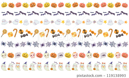 Halloween decoration border set 119138993