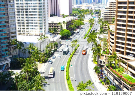 從高層欣賞夏威夷威基基的城市景觀 119139007