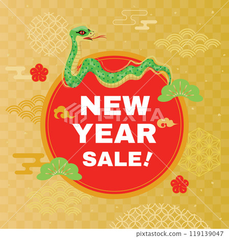 蛇年銷售的背景圖，方形 119139047