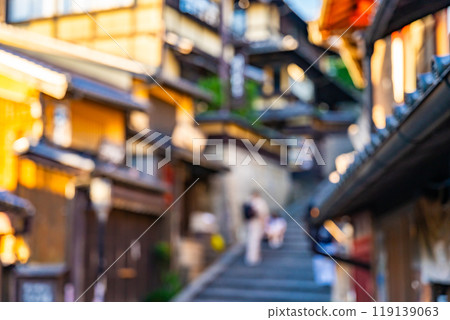 合成離焦影像的京都城市景觀背景 119139063