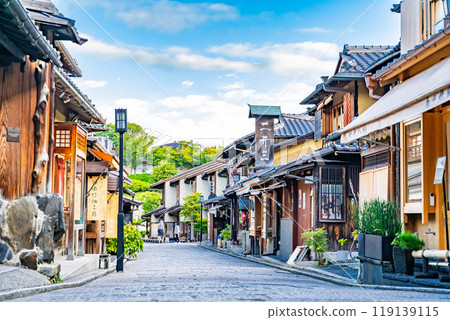 日本房屋街景 京都二年坂街景 119139115