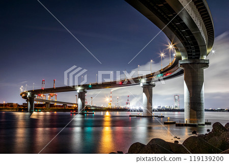 Yokkaichi Inaba Port Line night view 119139200