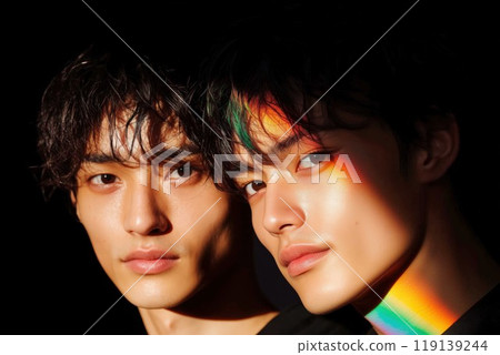 Gay couple portrait 119139244