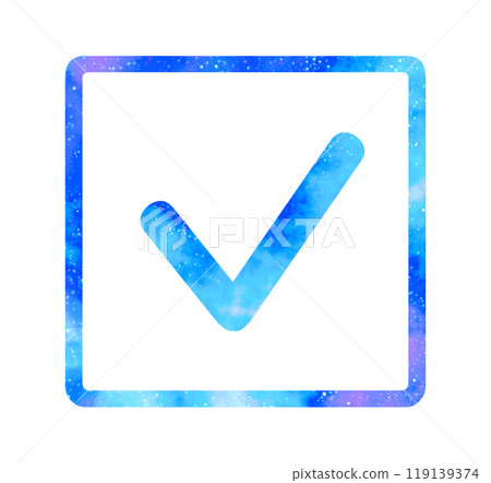 Marble starry sky | Simple check mark Marble starry sky | Simple check mark 119139374