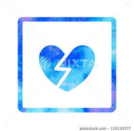 Marble starry sky | Cracked heart symbol Marble starry sky | Cracked heart symbol 119139377