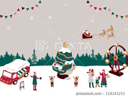 people enjoying christmas 119141251