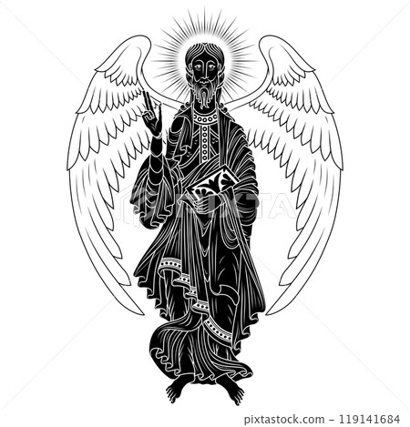 Catholic angel holding a bible Catholic angel holding a bible 119141684
