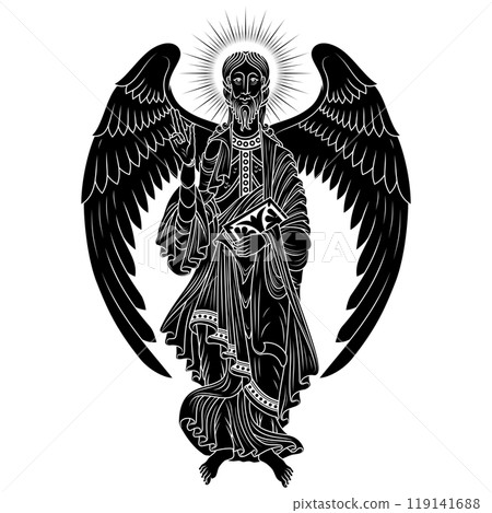 Catholic angel holding a bible Catholic angel holding a bible 119141688